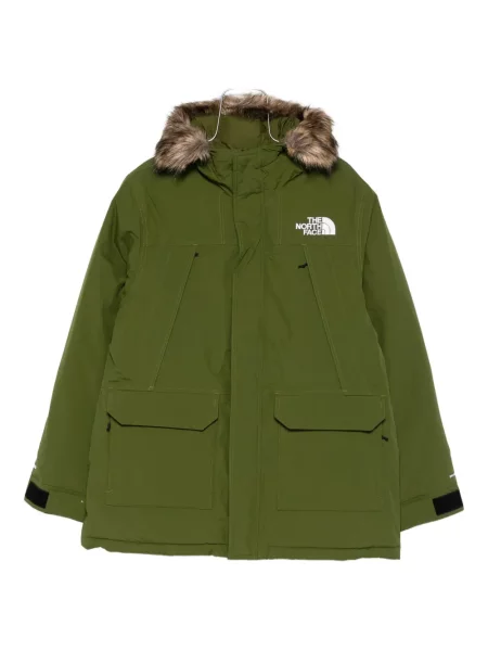 Geacă The North Face cu glugă verde