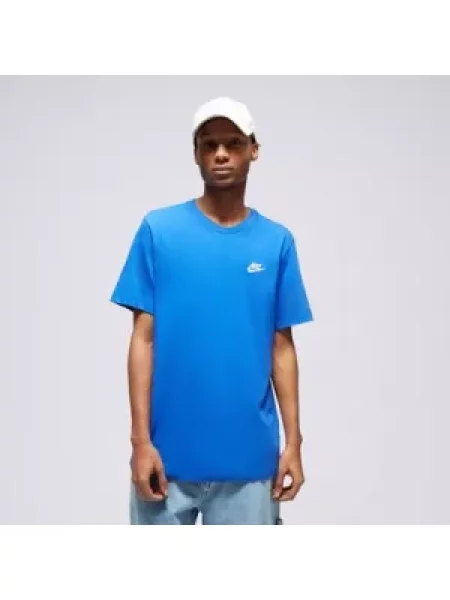 Nike Sportswear Marškinėliai Club sodri „karališka“ / balkšva mėlyna