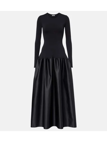 Satynowa sukienka Fforme czarna