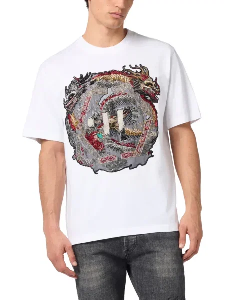 Tricou Philipp Plein alb