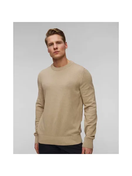 Pulover Bej Pentru Bărbați Hugo Boss Ecaio-p negru