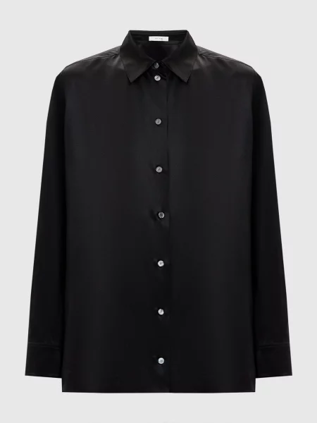 Шовкова куртка The Row чорна