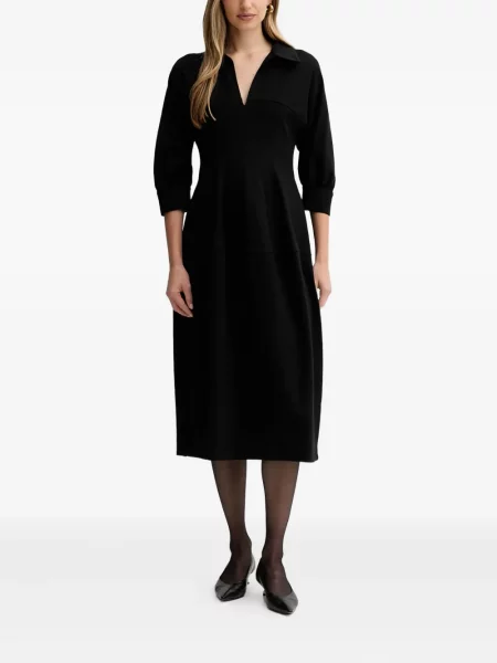 Rochie tip cămașă Liviana Conti până la genunchi de costum negru