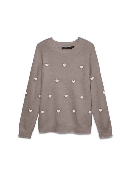 VERO MODA Pulover VMDOFFY crem / taupe gri