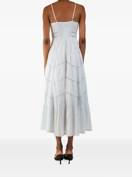 Rochie midi Loveshackfancy din dantelă albastru