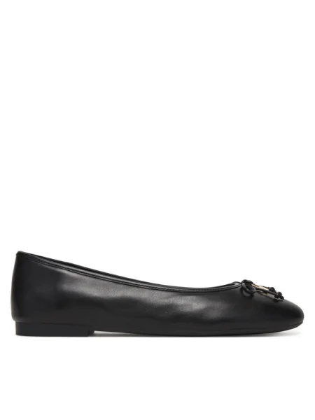 Tommy Hilfiger Balerini Smooth Lthr Ballet negru