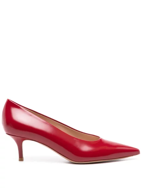 Pantofi cu toc Gianvito Rossi din piele roșu
