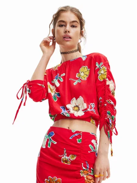 Top Desigual rdeča