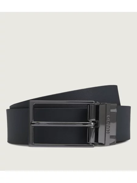 HUGO Curea de piele negru