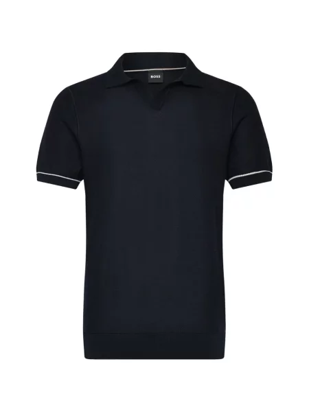 Tricou polo Boss cu dungi albastru