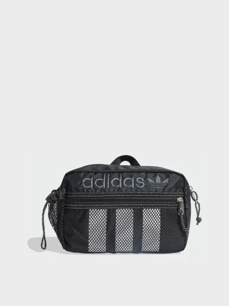 Переработанный поясная сумка Adidas черная