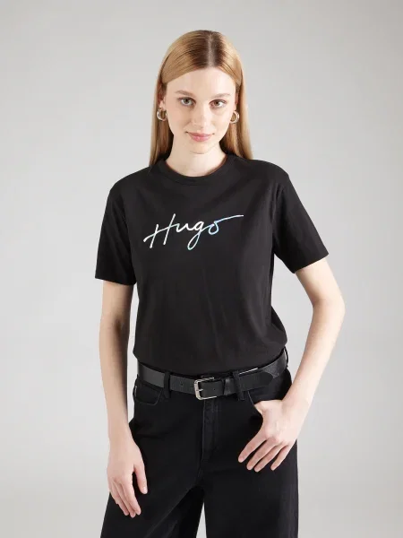 HUGO Tricou Damacia negru