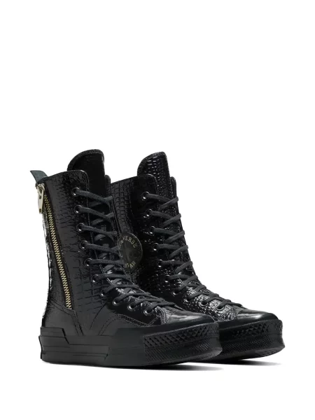 Sneakerși Converse Chuck Taylor All Star din piele cu autograf alergare negru
