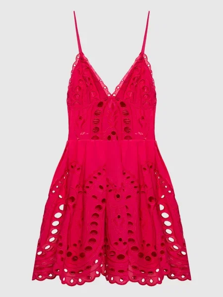 Сукня міні Nix з вишивкою Charo Ruiz рожева