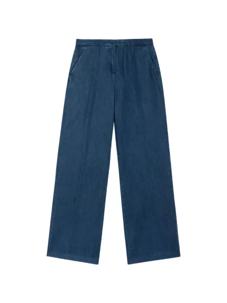 Pantaloni Brooks Brothers din țesătură twill albastru