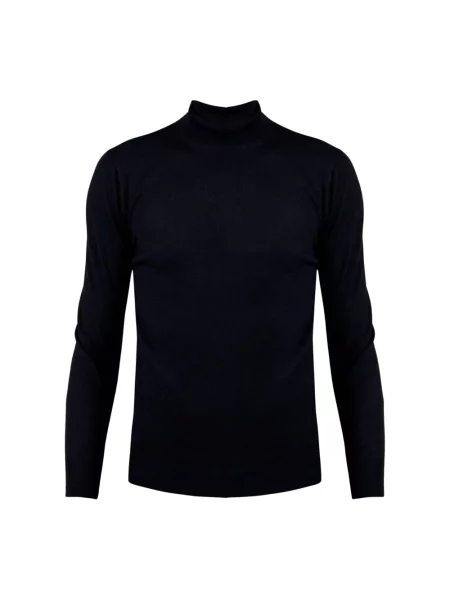 Sweter Xagon Man klasyczny ze ściągaczem niebieski