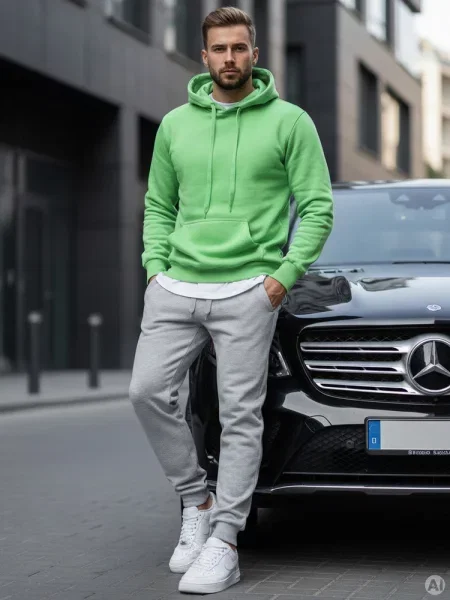 Bluza z kapturem Dstreet miętowa