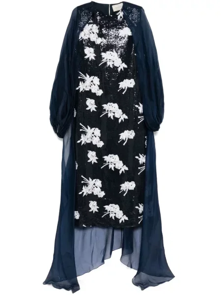 Sukienka Shatha Essa z kryształkami garniturowa czarna