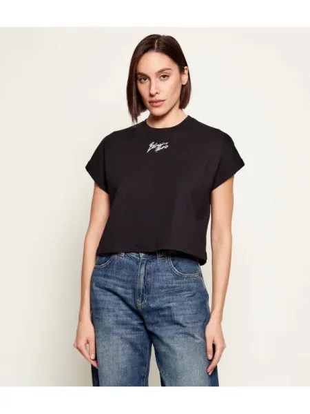 Balmain Tricou | Cropped Fit negru