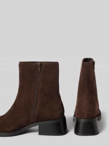 Botki z naturalnej skóry welurowej bydlęcej model BLANCA' Vagabond