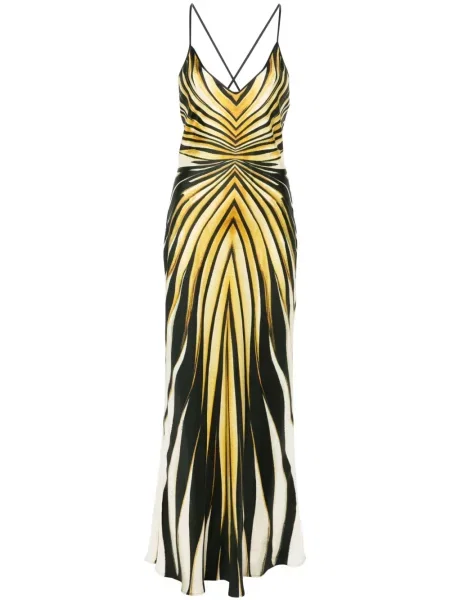 Rochie Roberto Cavalli cu imagine cu imprimeu abstract de costum negru