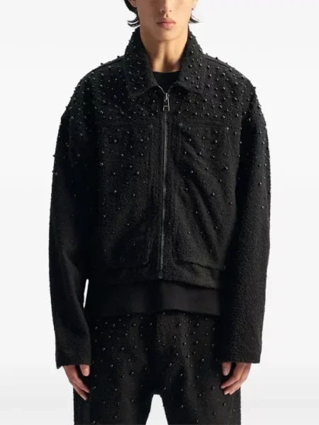 Decupat geacă Purple Brand cu perle negru