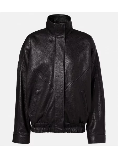 Geanta de piele Acne Studios negru