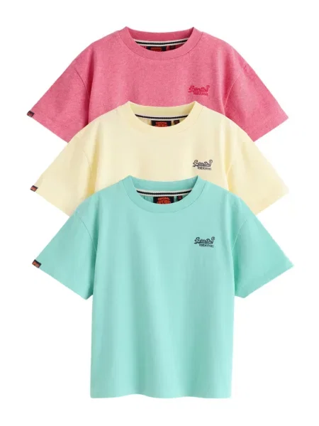 Superdry & Co Tricou aqua / galben deschis / roz pitaya albastru