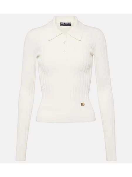 Polo Dolce&gabbana cu mâneci lungi alb