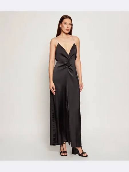 HUGO De satin rochie negru
