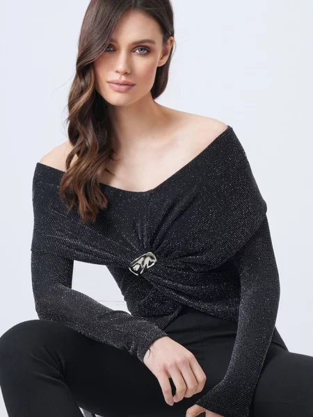 Trend Alaçatı Stili Tricou negru