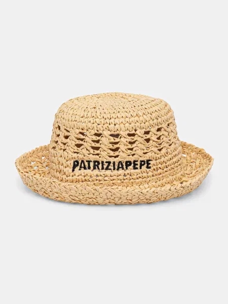Patrizia Pepe pălărie de paie pentru femei bej