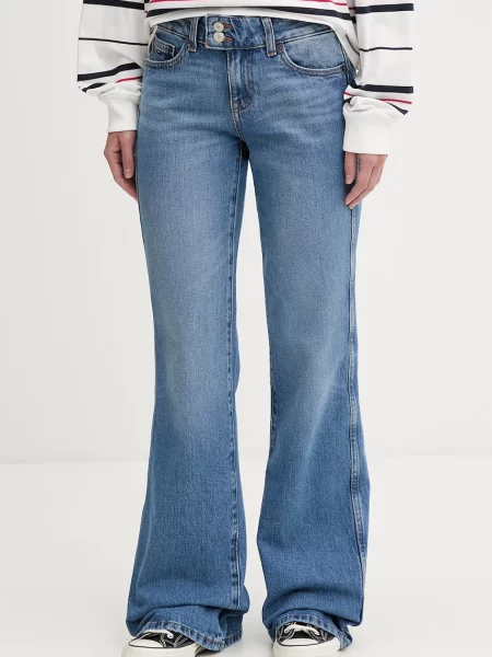 Tommy Jeans blugi bootcut de damă albastru
