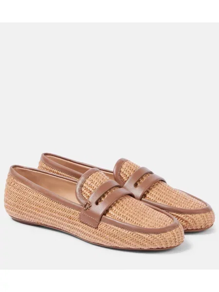Pantofi loafer Gianvito Rossi din piele maro