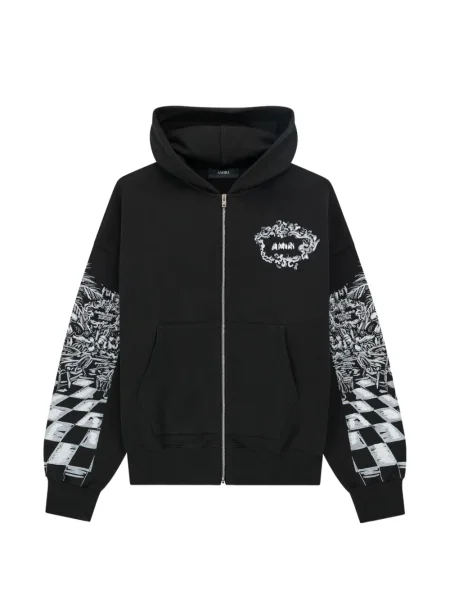 Majica s kapuljačom Amiri s kapuljačom crna