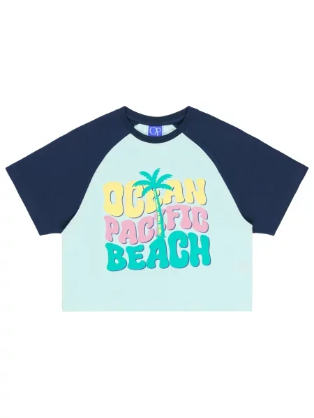 Ocean Pacific Tricou Maui marin / deschis / galben / roz albastru