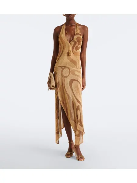 Rochie midi Pucci asimetrică