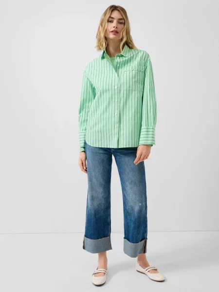 S.Oliver Bluza zelena / svetlo zelena bela