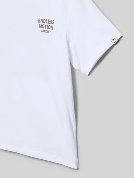 Damski t-shirt o kroju regular fit z nadrukiem z napisem Garcia biała