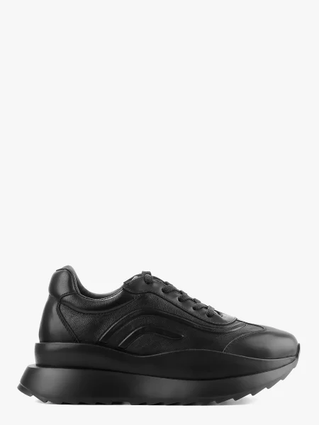 Кожаные кроссовки Leberdes черные