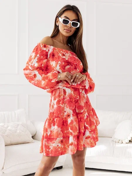 Odgovarati mini haljina Resti s cvjetnim printom bijela