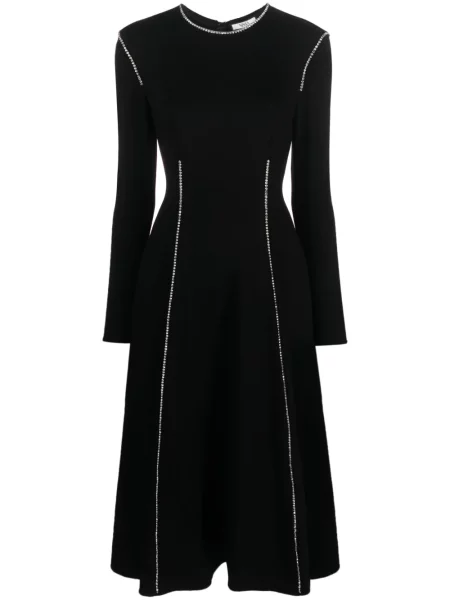 Rochie maxi Nissa de cristal lungă de costum negru