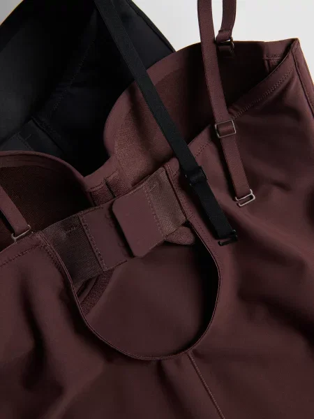 Reserved Боді з формованими чашками коричневий