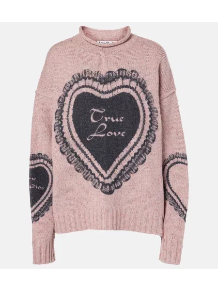 Pulover Acne Studios de lână cu imagine roz