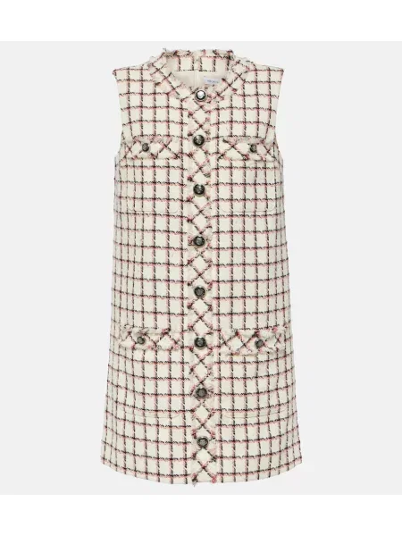 Rochie Veronica Beard din tweed bej
