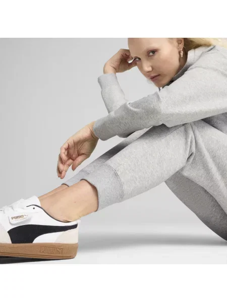 PUMA spodnie dresowe z małym logo ESS Odzież szary