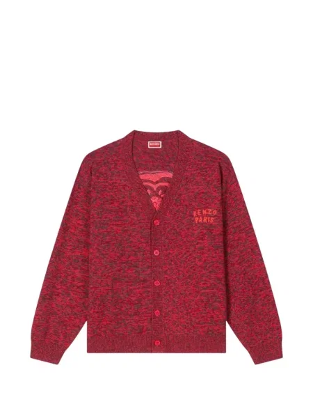 Cardigan Kenzo cu decolteu în V cu autograf roșu