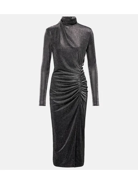 Rochie midi Marant Etoile drapată până la genunchi de costum argintiu
