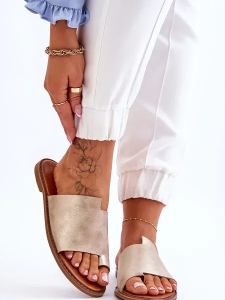 Usnjene japonke Pe1 zlata