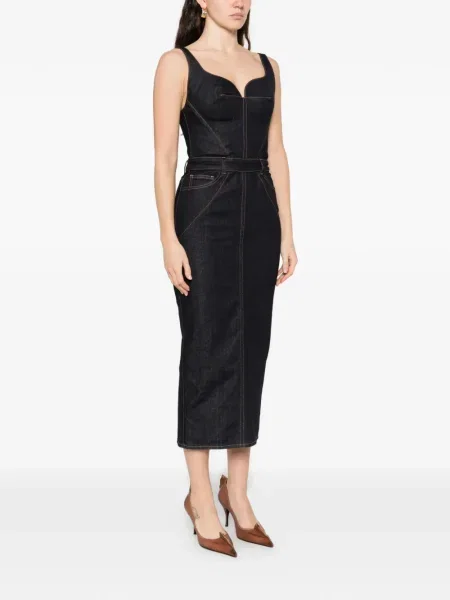 Sukienka jeansowa Givenchy do kolan garniturowa niebieska